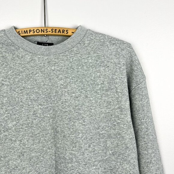 Lucca Womens Heather Grey Grommet Sleeve Crewneck Sweater Small - Picture 4 of 5